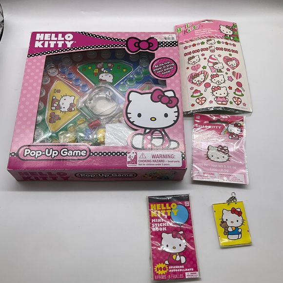 NWT HELLO KITTY POP UP GAME AND STICKERS - Picture 1 of 8